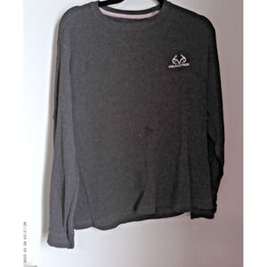 WOMENS BLACK REEL TREE LONG SLEEVE THERMAL TOP SIZE MEDIUM